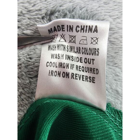 Double Crazy High Rise Wide Leg Pants Size L Green Back Zip Office Career Dressy - Picture 5 of 10